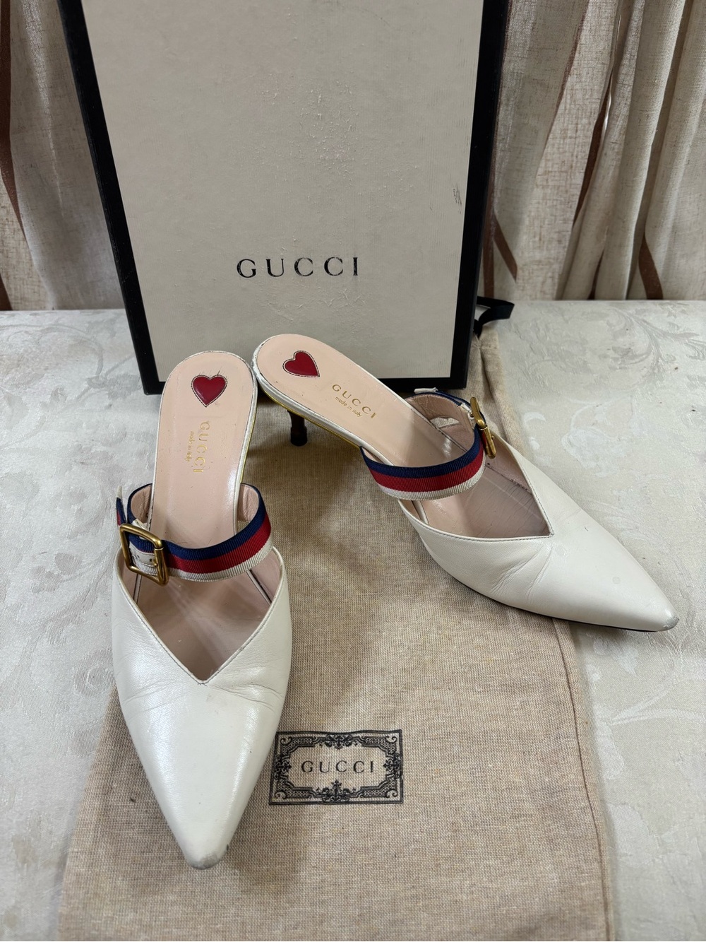 Gucci Bamboo Mule with Web Strap👡